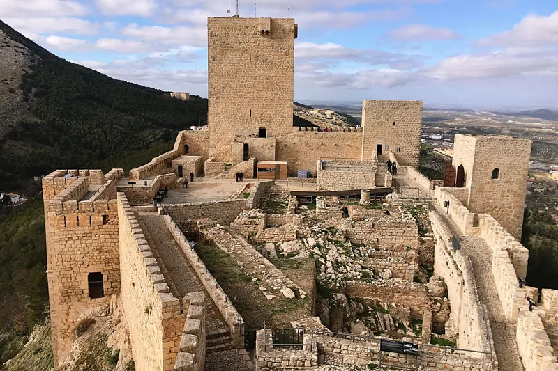 Parador de Jaén at Santa Catalina Castle, stone keep and fortress walls